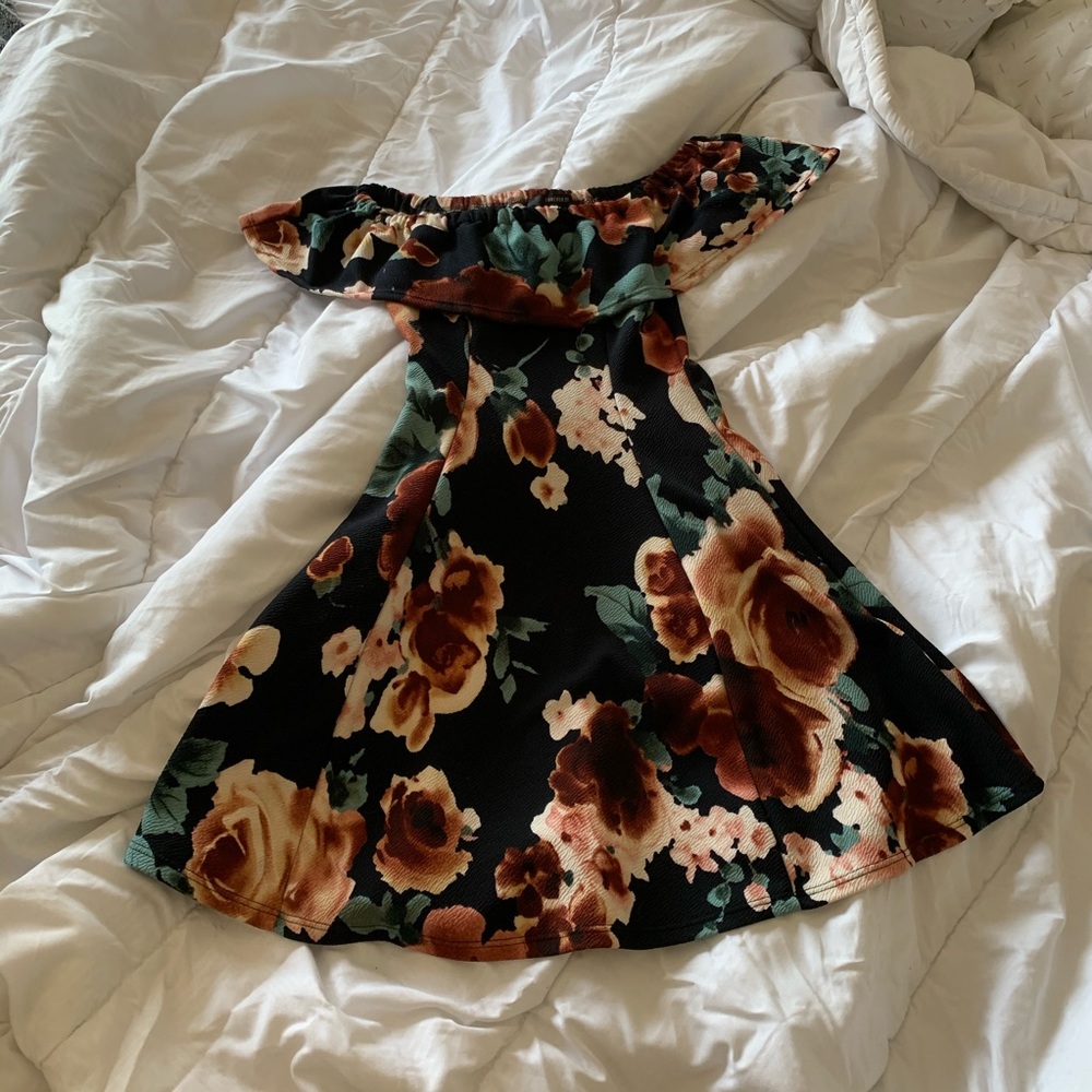 Floral off the shoulder dress